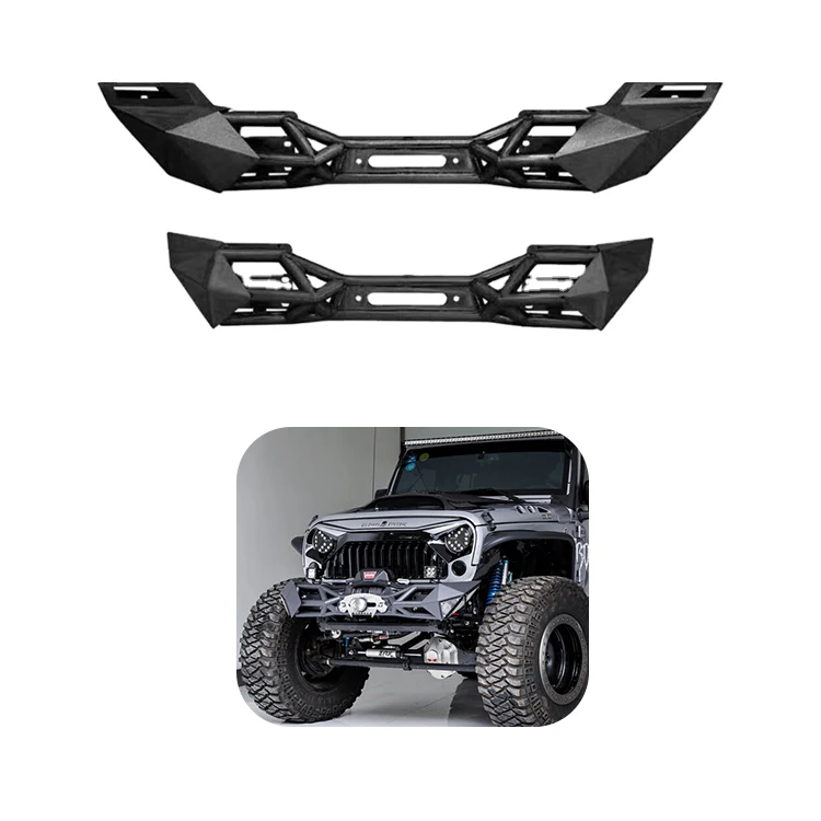 

Wholesale Off-Road Vehicle Parts Front and Rear Bumpers (Customizable Long and Short) for Jeep Wrangler JL 2018-2024custom