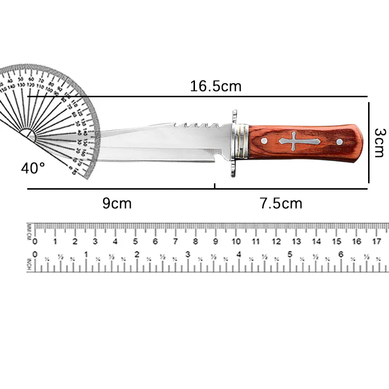 Outdoor Camping Hiking Hunting Knives Portable Multifunctional Stainless Steel Fruit Knife Meat Cleaver Knife With Sheath