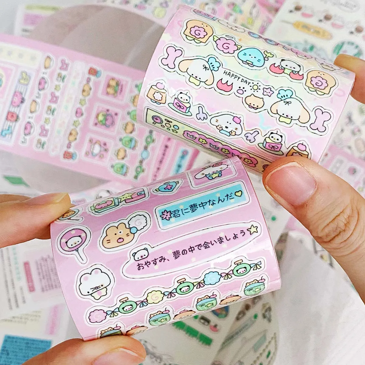 Imagem -04 - Washi Tape Die Cut Adesivo para Scrapbooking Kawaii Animal Fita Adesiva Waka Tudo Bonito Papelaria