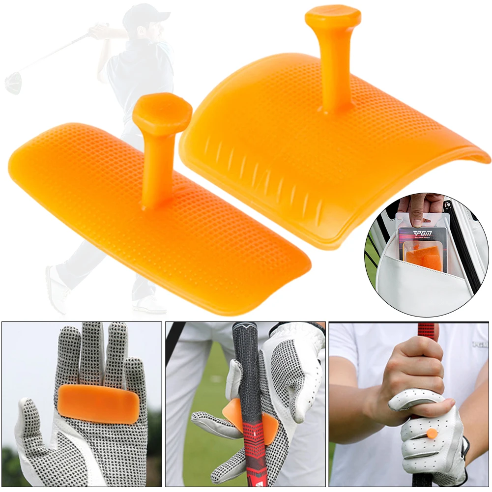 2Pcs Golf Grip Friction Stickers Silicone Golf Grip Strength Aid Light Grip Pad Golf Training Accessories