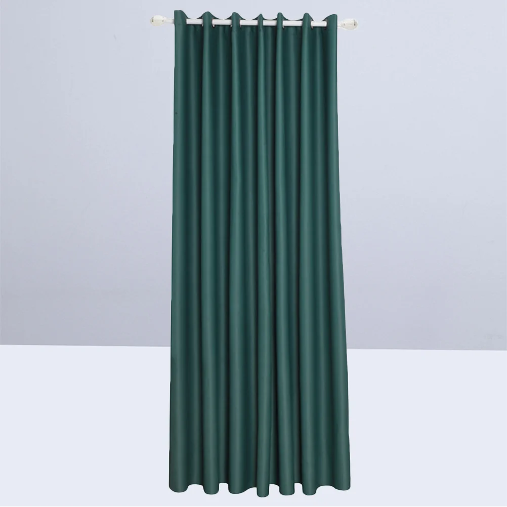 Cortina opaca para ventana, verde oscuro, 100x130, con aislamiento térmico, paneles con ojales texturizados gruesos, cortinas para oscurecer la habitación