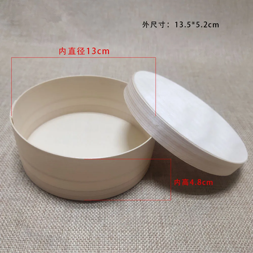 Biodegradable Grazing Food Container Packaging Charcuterie Round Pine Wooden Cheese Box Cake Bakery Veneer Brie Wooden Boxes