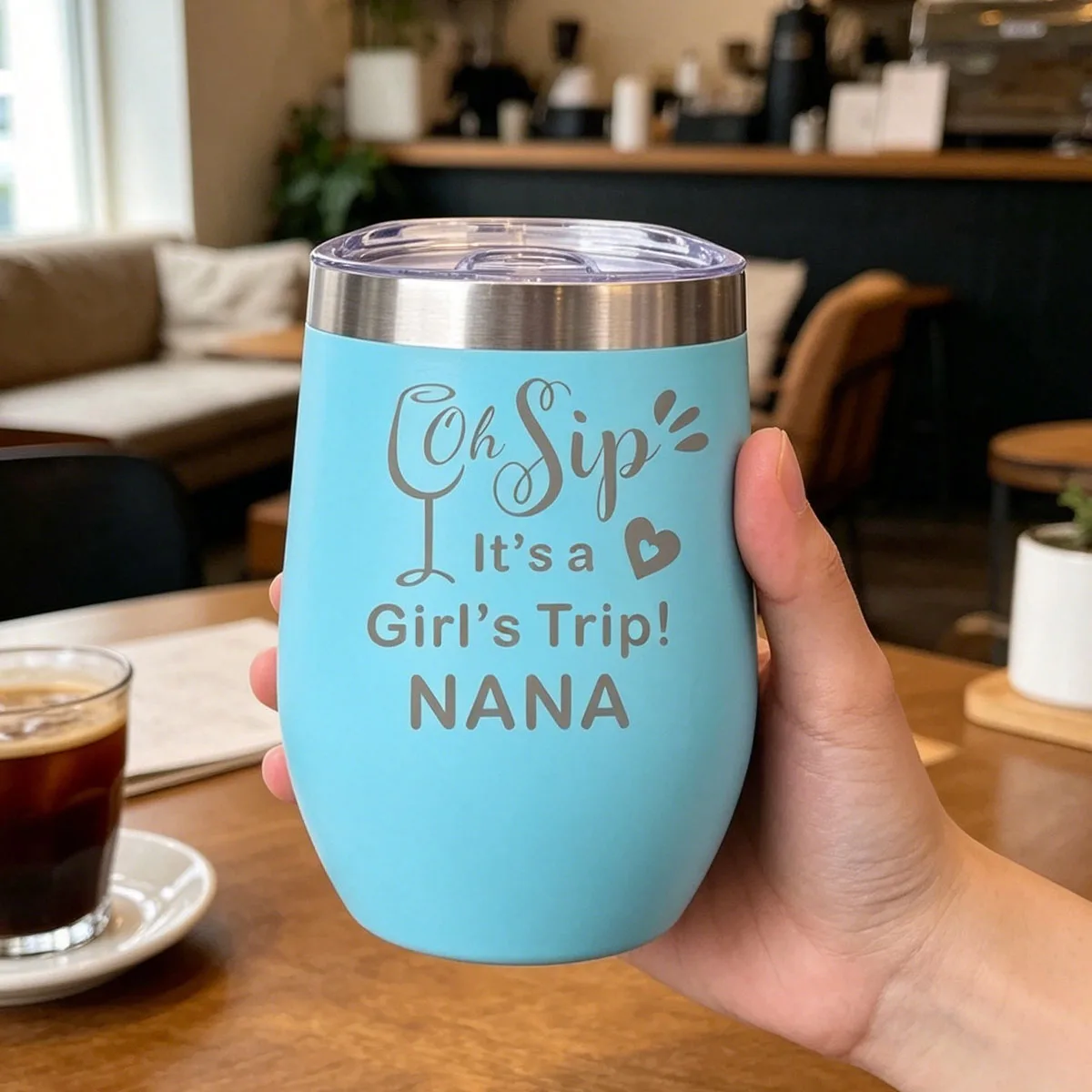 Girls Trip 12OZ Tumbler Wine Glasses, Girls Trip Gift Cups with Custom Name, Funny Cups for Women Friendship Bachelorette Party