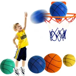 18CM zıplayan dilsiz top oyuncak kapalı sessiz basketbol bebek köpük oyuncak sessiz oyun alanı sıçrama basketbol çocuk spor oyunları hediye