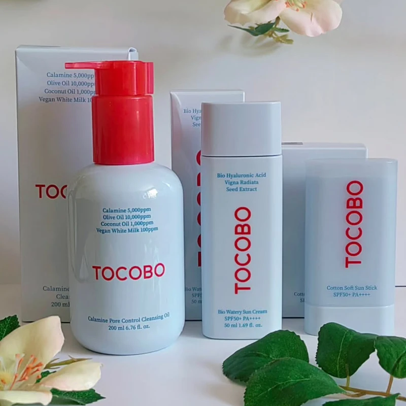 Tocobo Sunscreen SPF50+ PA++++ Sun Stick Pore Control Cleansing Oil,Pore Care Blackhead Removal Makeup Mild Facial Cleansing Oil