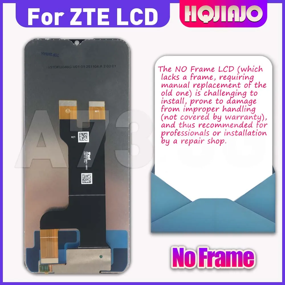 High Quality 6.52'' LCD Display Touch Screen Digitizer Assembly For ZTE Blade A73 5G - Replacement a73 Repair Part