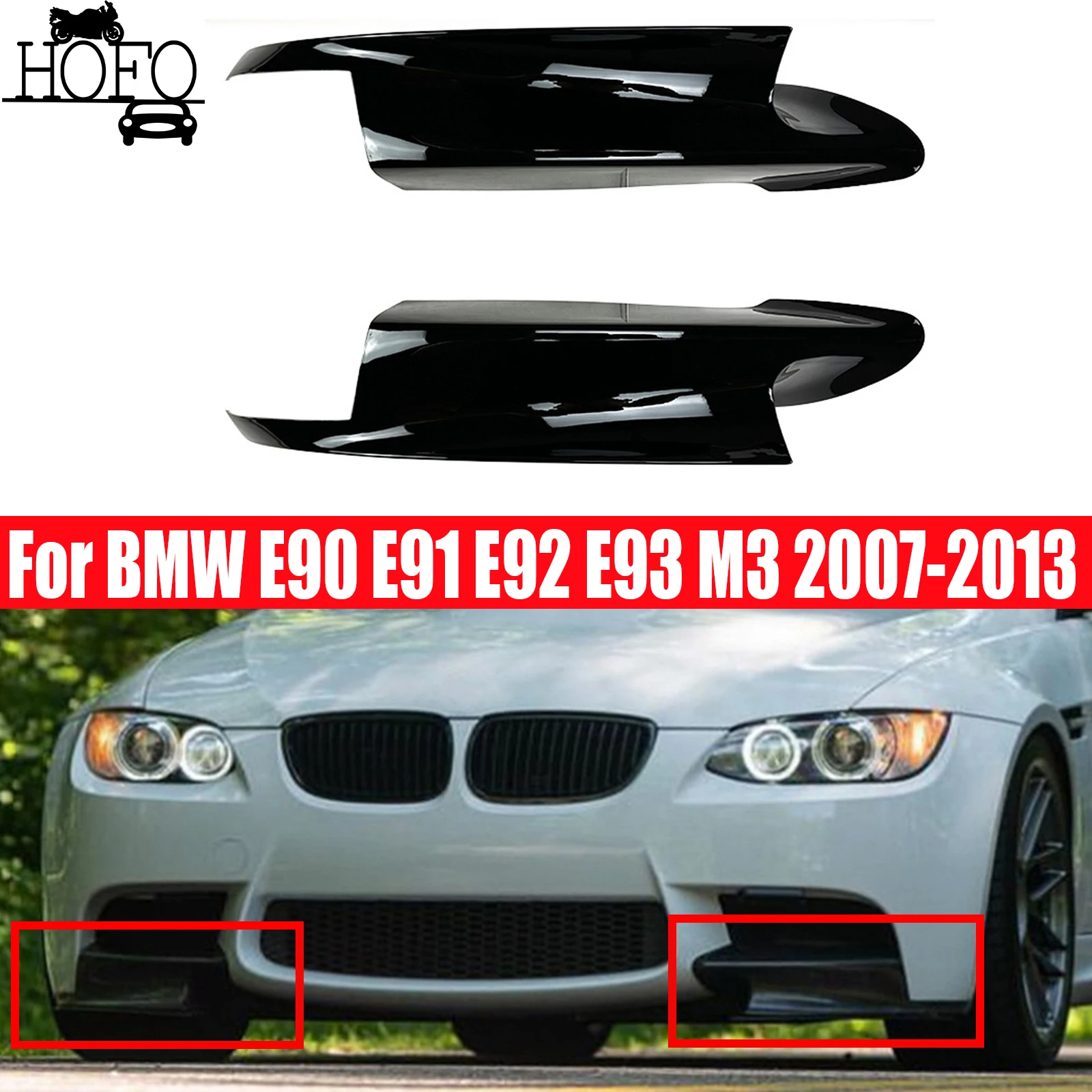 

Front Bumper Side Cover Trim For BMW E90 E91 E92 E93 M3 2007-2013 Carbon Look
