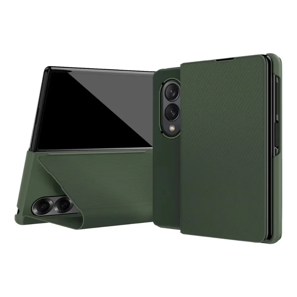 Anti-Fingerprint Kevlar Matte Leather Pattern Case for Samsung Galaxy Z Fold 8 7 6 5 Fold8 Fold7 Folding Business Protect Cover
