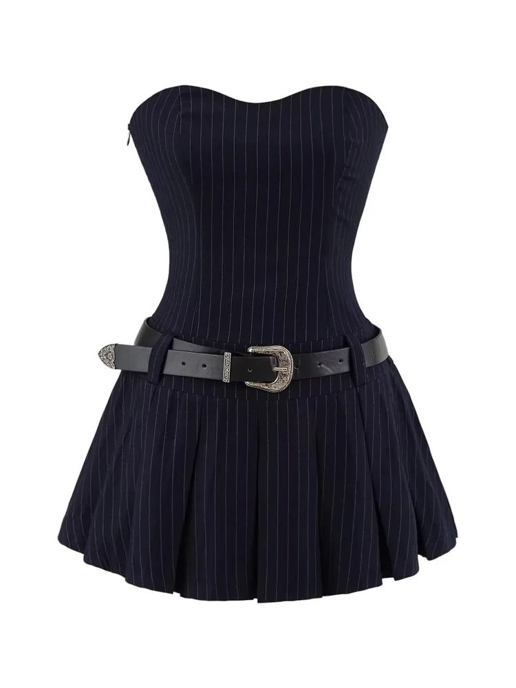 American Retro Spicy Girl Sle Tube Dr Dames Zomer Nieuwe College Sle Taille Cinching Afslankende ort Rok