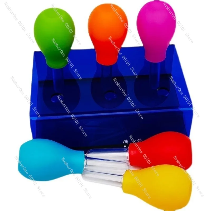 

Safety Dropper Test Tube Kit, Plastic Experiment Reagent Bottle for Primary School Students, Educational Science Kit for Young