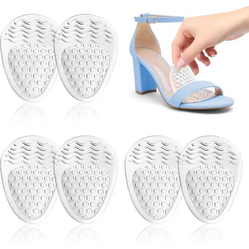 Siliconel Forefoot Pads Anti-slip Insoles For Women's Sandals High-heel Insoles