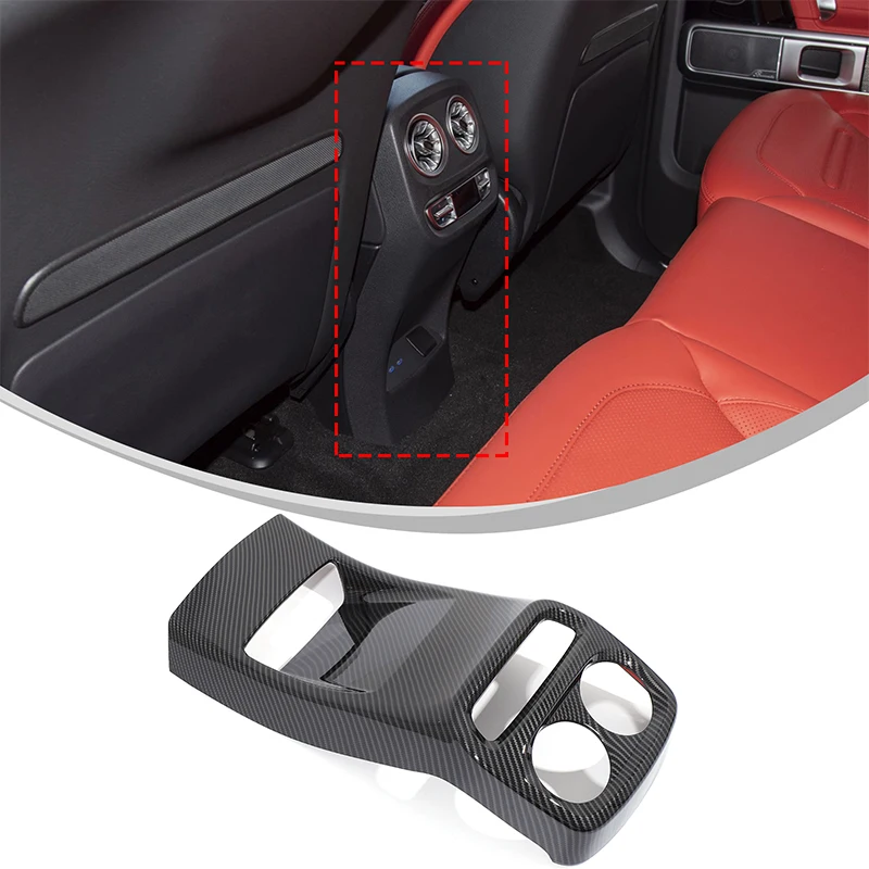 

For Mercedes Benz G Class W463 2025 ABS Carbon Car Rear Air Outlet Frame Cover Trim Interior Car Accessories