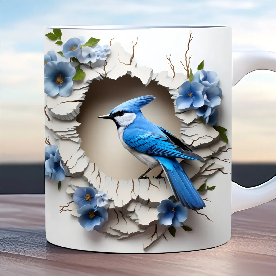 3D tits pictures ceramic mug 11oz office cup bird lover friends birthday gift mug father birthday gift Cup