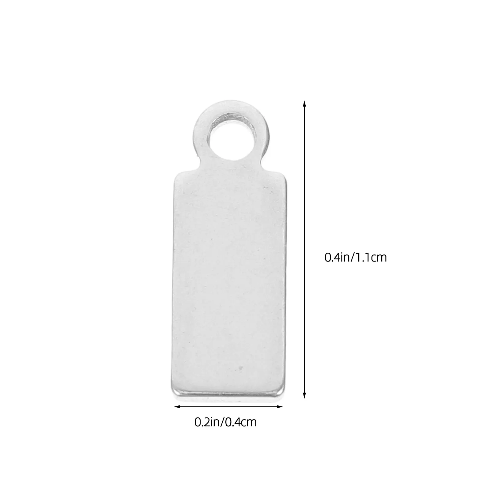 100Pcs Stainless Steel Rectangle Stamping Blanks DIY Jewelry Making Pendant Charms Engraving Blank Tag Necklace Bracelet - view 5
