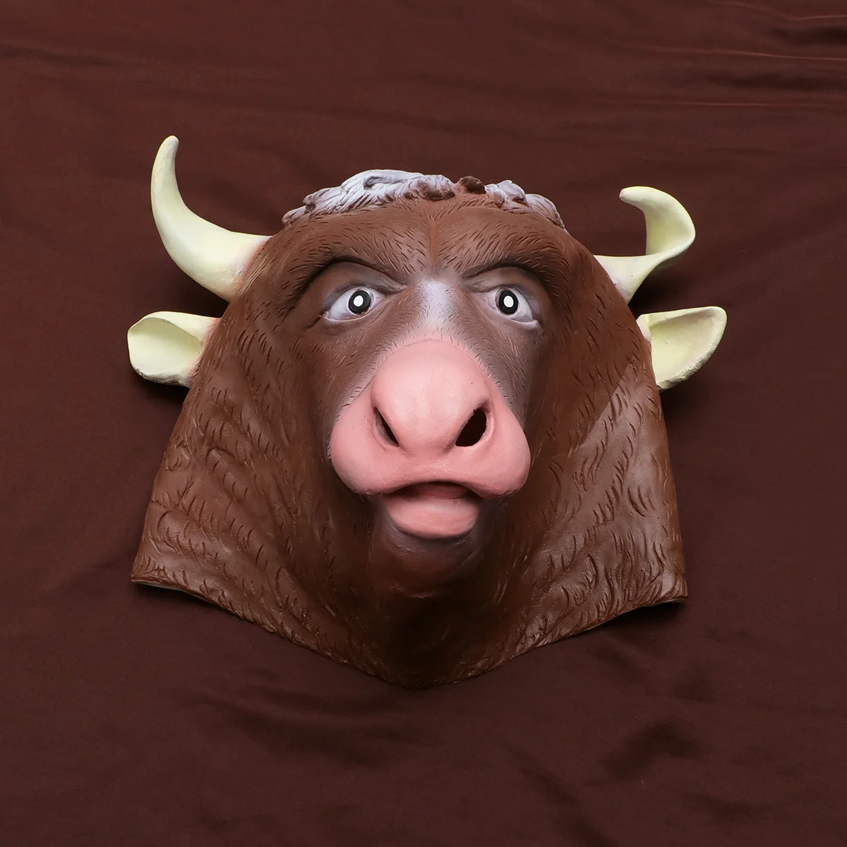 Funny Ox Head Full Face Party Photograph Prop Halloween Masquerade Headgear for Dance Show Cosplay