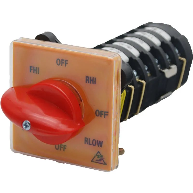 

Milling Machine Switch Machine Tool Conversion Switch JYW29B-25/6 D6075 Forward Reverse High Low Speed 8 Gear 6 Segment