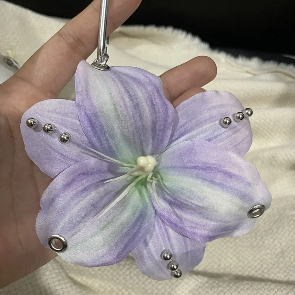 

Creative Phone Charms Flower Keychain Keychains Elegant Imitation Flowers Pendant Cloth Jewelry Bag Pendant Gift Jewelry