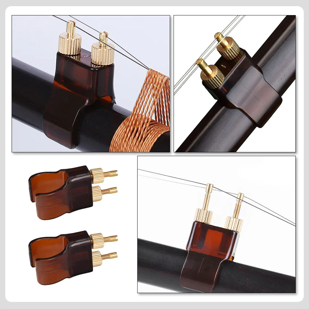 

2pcs Erhu String Adjusters H62 Brass Musical Instruments Accessories Simple Installation Durable Quality