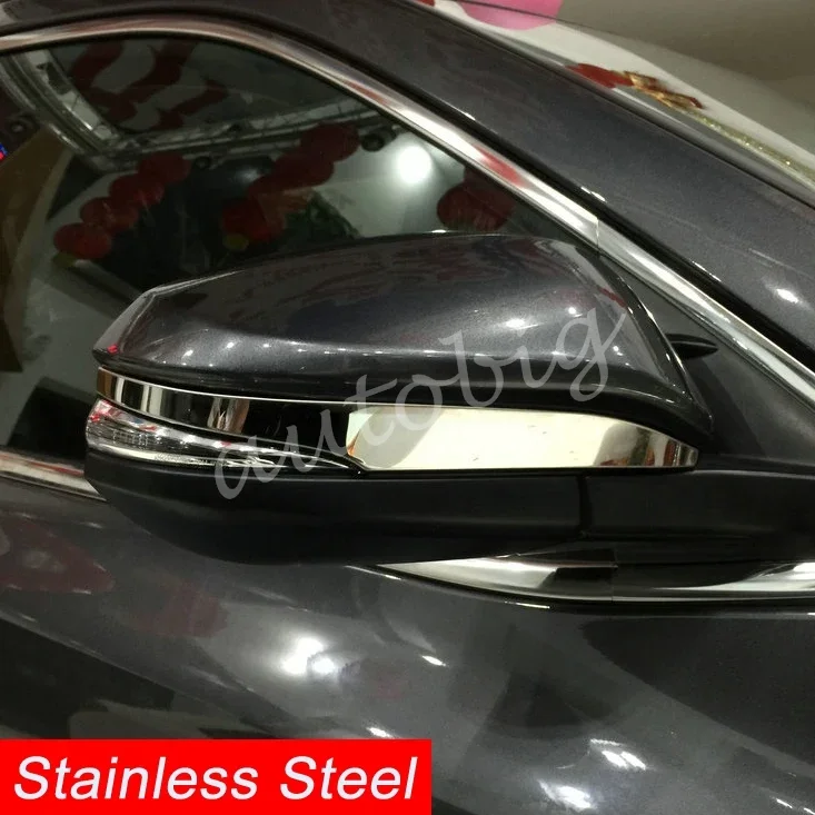 لتويوتا RAV4 هايلاندر كلوغر الفولاذ المقاوم للصدأ مرآة الرؤية الخلفية قطاع غطاء الزخارف الملحقات الخارجية #1