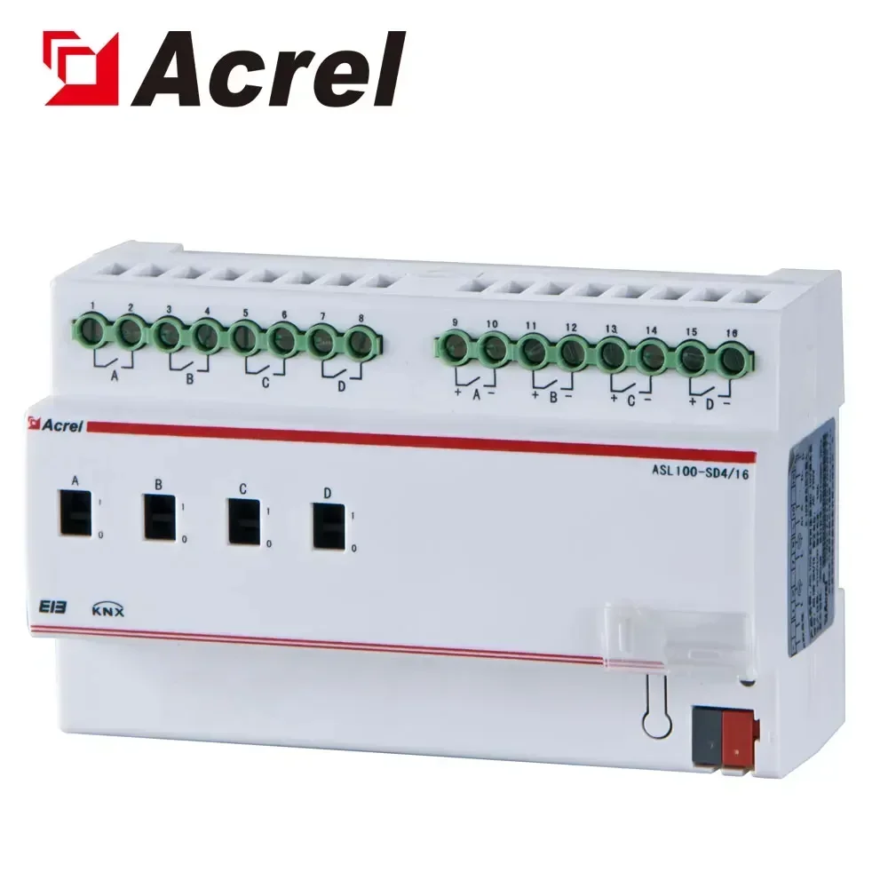 

ASL100-SD4/16 schools lighting control system 0-10V dimming driver/ KNX switch actuator