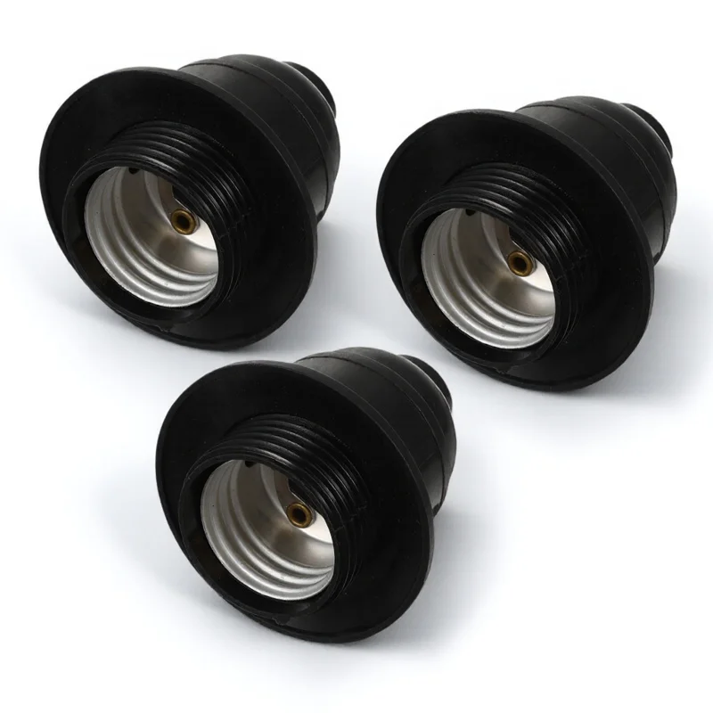 

3Pcs Durable E26 Lamp Socket Compact Design Easy to Install and Disassemble Heat Resistant Light Socket Lamp Holder