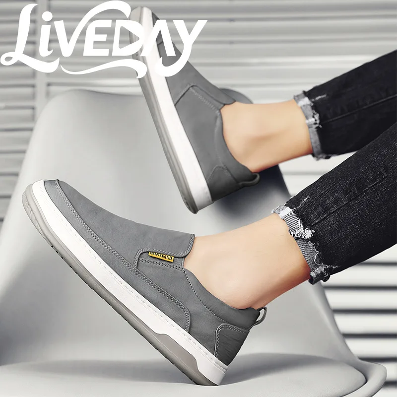 

Men's Shoes Ice Silk Breathable Sneakers New Casual for Men Comfort Walking Flats Canvas Slip on Loafers Zapatillas Hombre