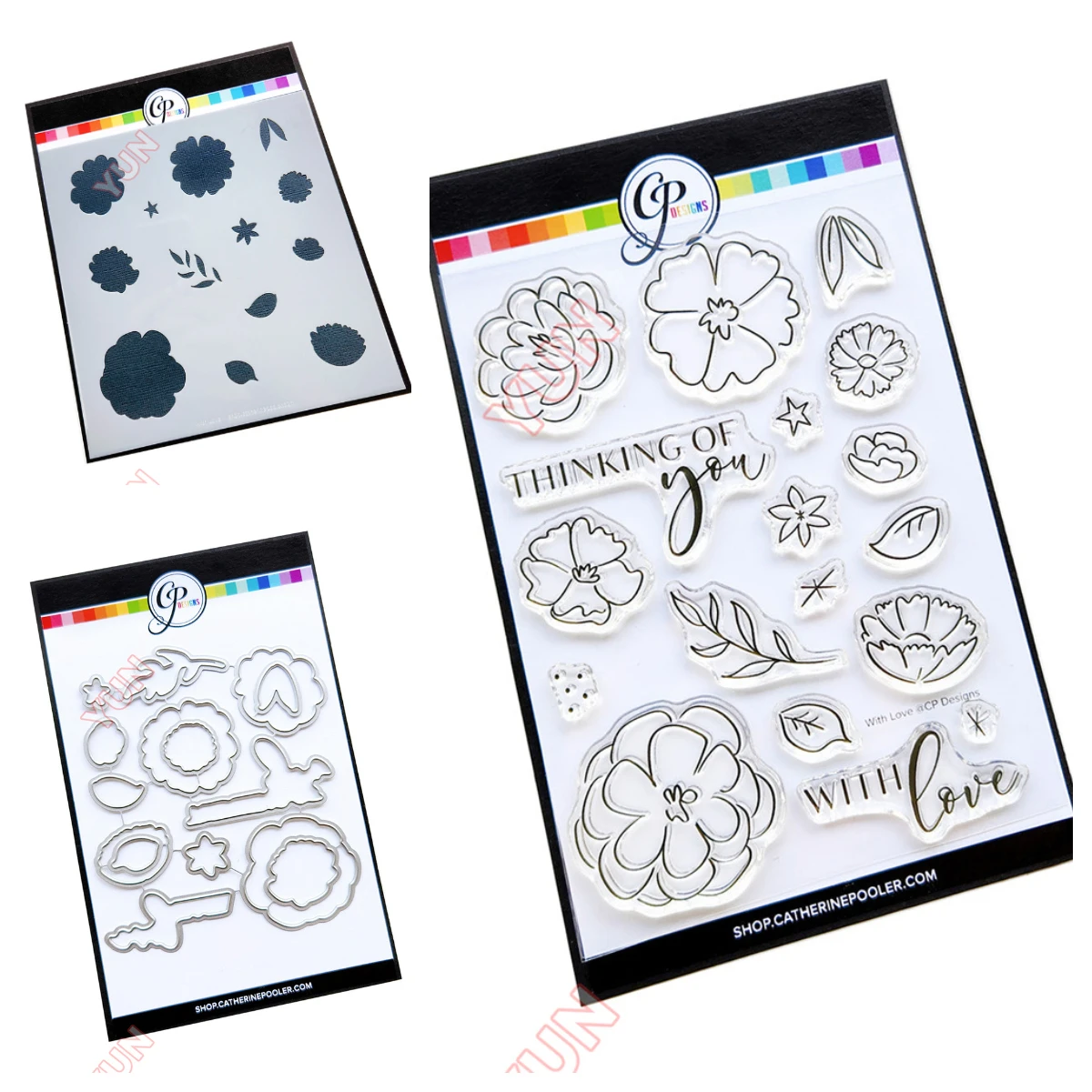 

With Love Floral Metal Cutting Dies Stamps Stencil Scrapbook Diary Decoration Stencil Embossing Template DIY Greeting Card Make