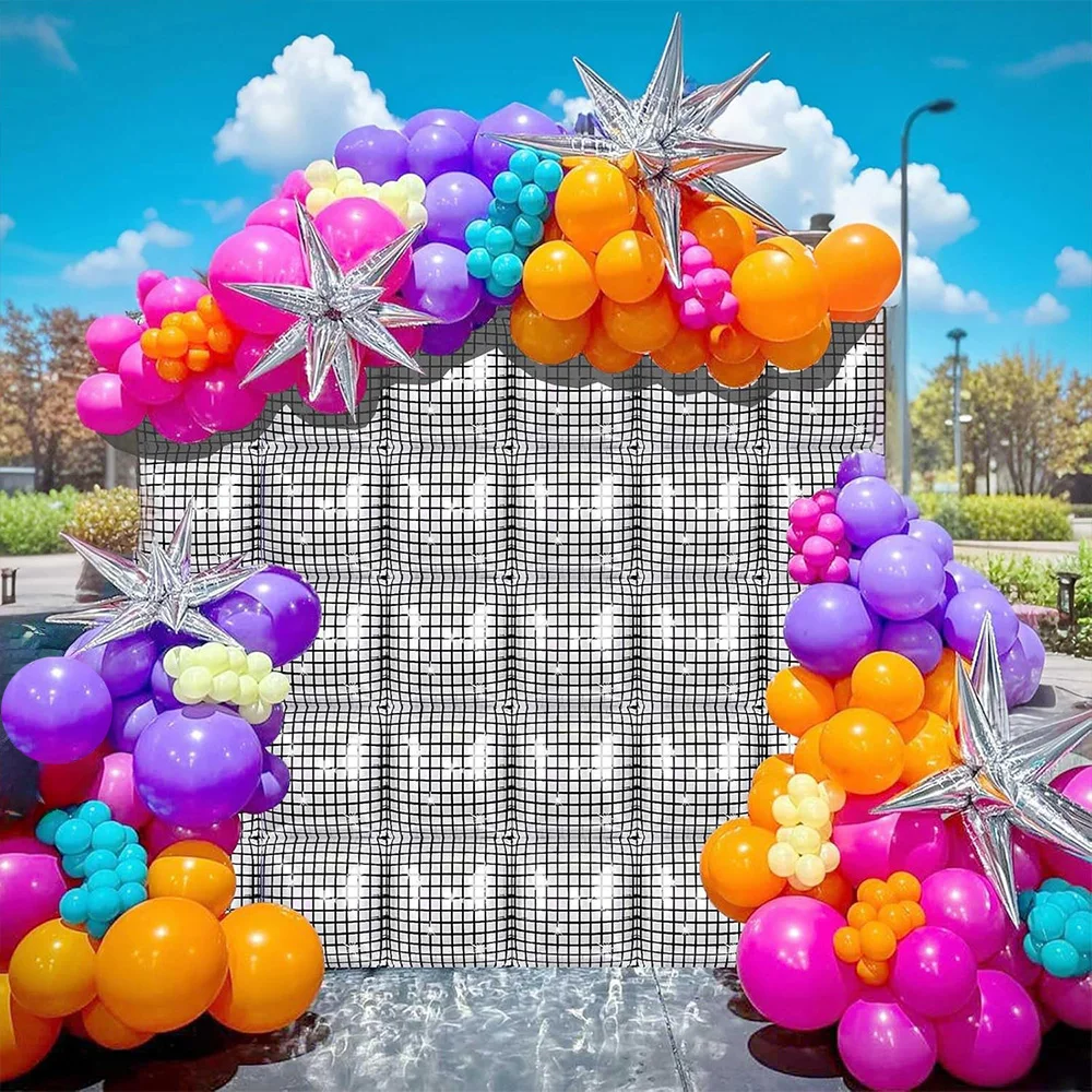 25-حزمة من بالونات من رقائق الألومنيوم المربعة الفضية المربعة على الوجهين، خلفية بالون من رقائق معدنية على الوجهين، مناسبة لحفلات أعياد الميلاد وحفلات الزفاف والذكرى السنوية، وتجمعات الأصدقاء، وديكورات حفلات الديسكو