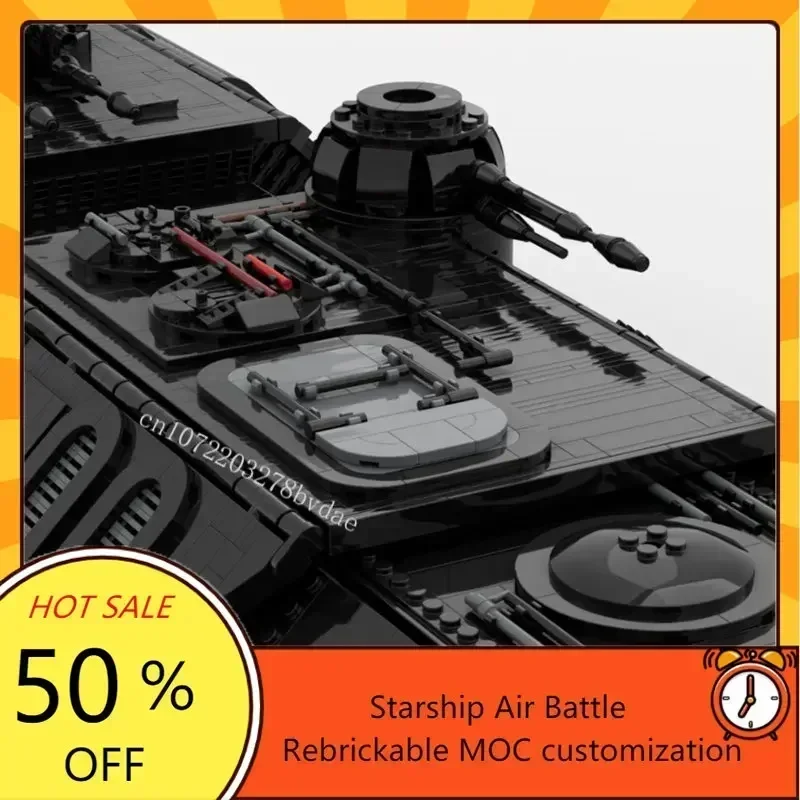 Model Pertempuran Militer Perang Luar Angkasa Night Buzzard MOC, Mainan Edukasi Rakitan DIY, Puzzle Arsitektur Kustom, Hadiah