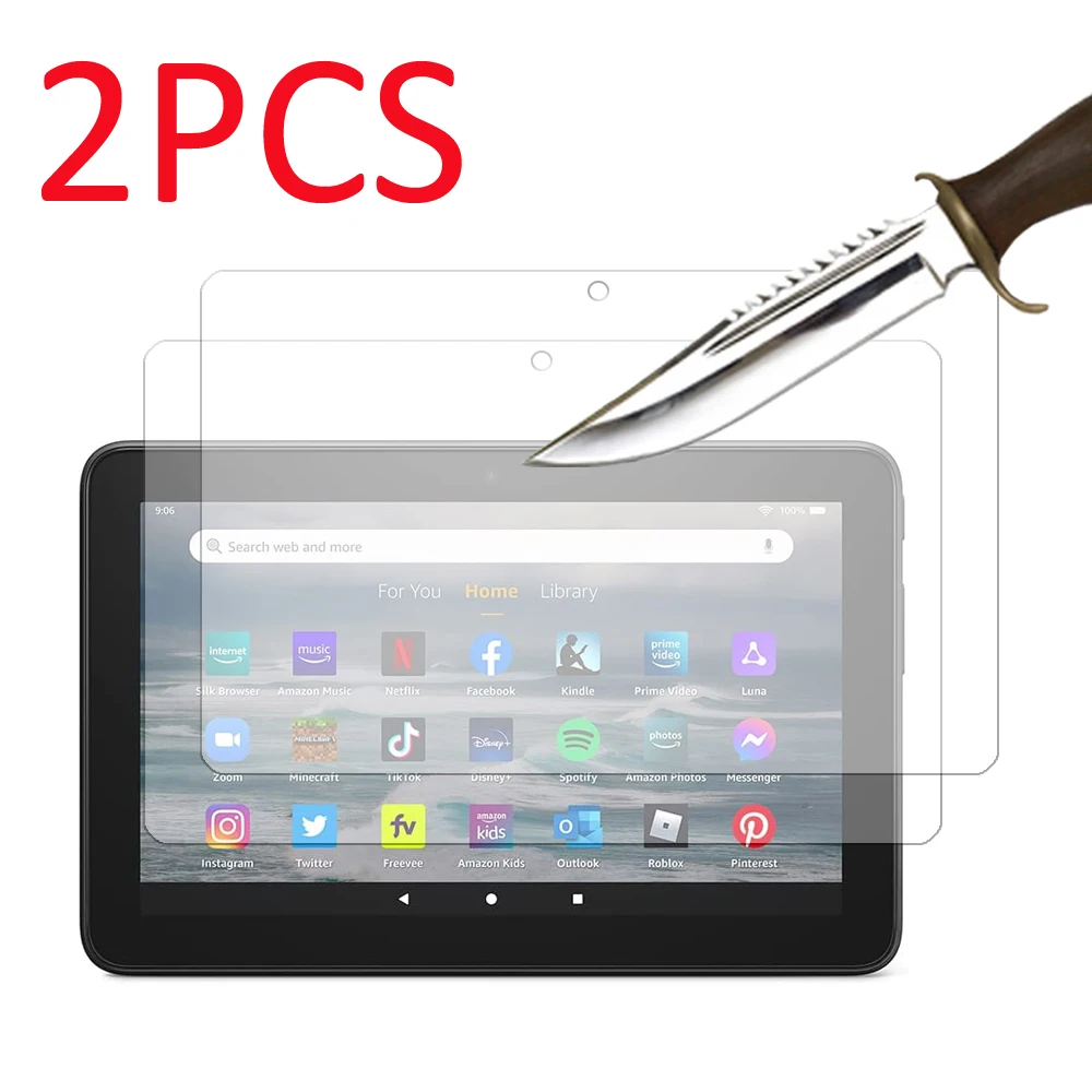 

2PCS Glass film for Amazon fire 7 2022 12th generation - 2022 release 7'' tablet tempered glass protective screen protector