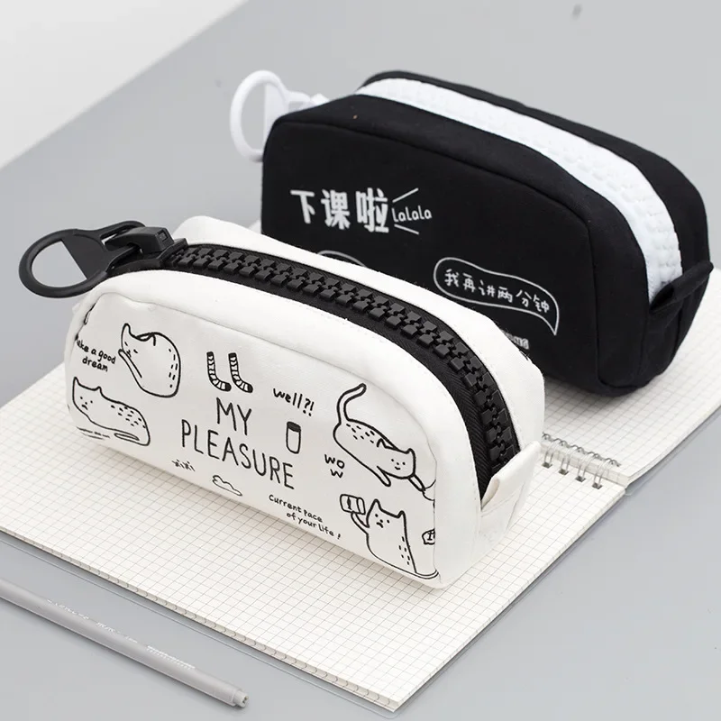 Creative Large Capacity Cartoon Animal Dog Pencil Case Kawaii Pencilcase School Supplies Pencil Bag Capacity Stationery Gifts