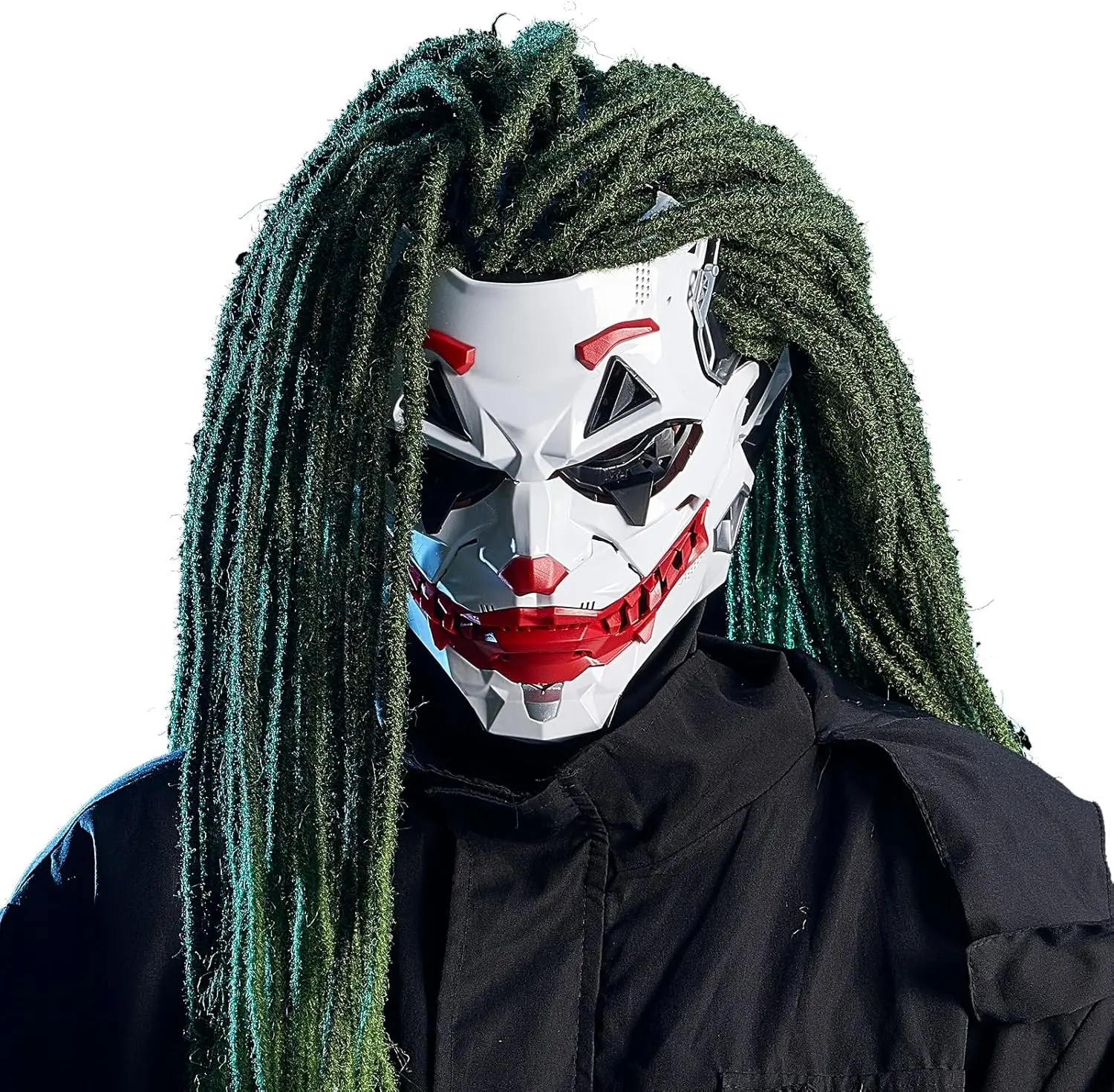 

Футуристическая маска клоуна белого и красного цветов для косплея и костюмов