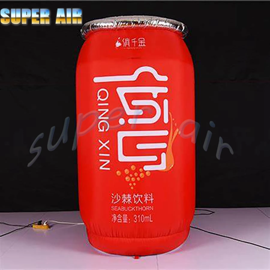 

Customized inflatable model toy giant inflatable beverage can with blower for advertising