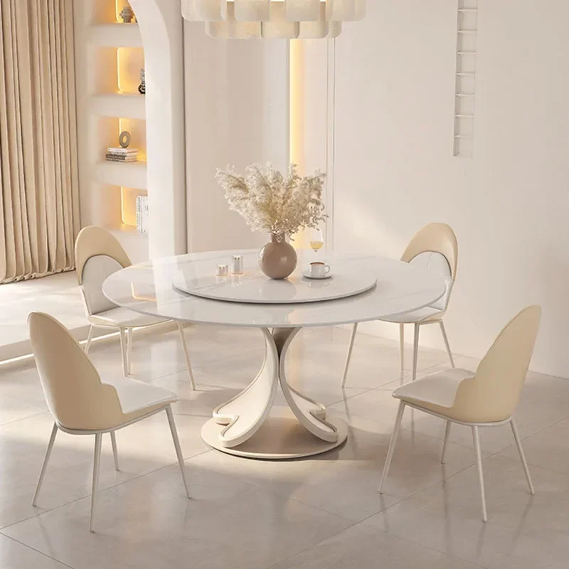 

Sliding Dining Table Home Furniture Kitchen Individual Luxury Round Coffe Tables Bar Study Mesa Plegable Living Room Center Cafe