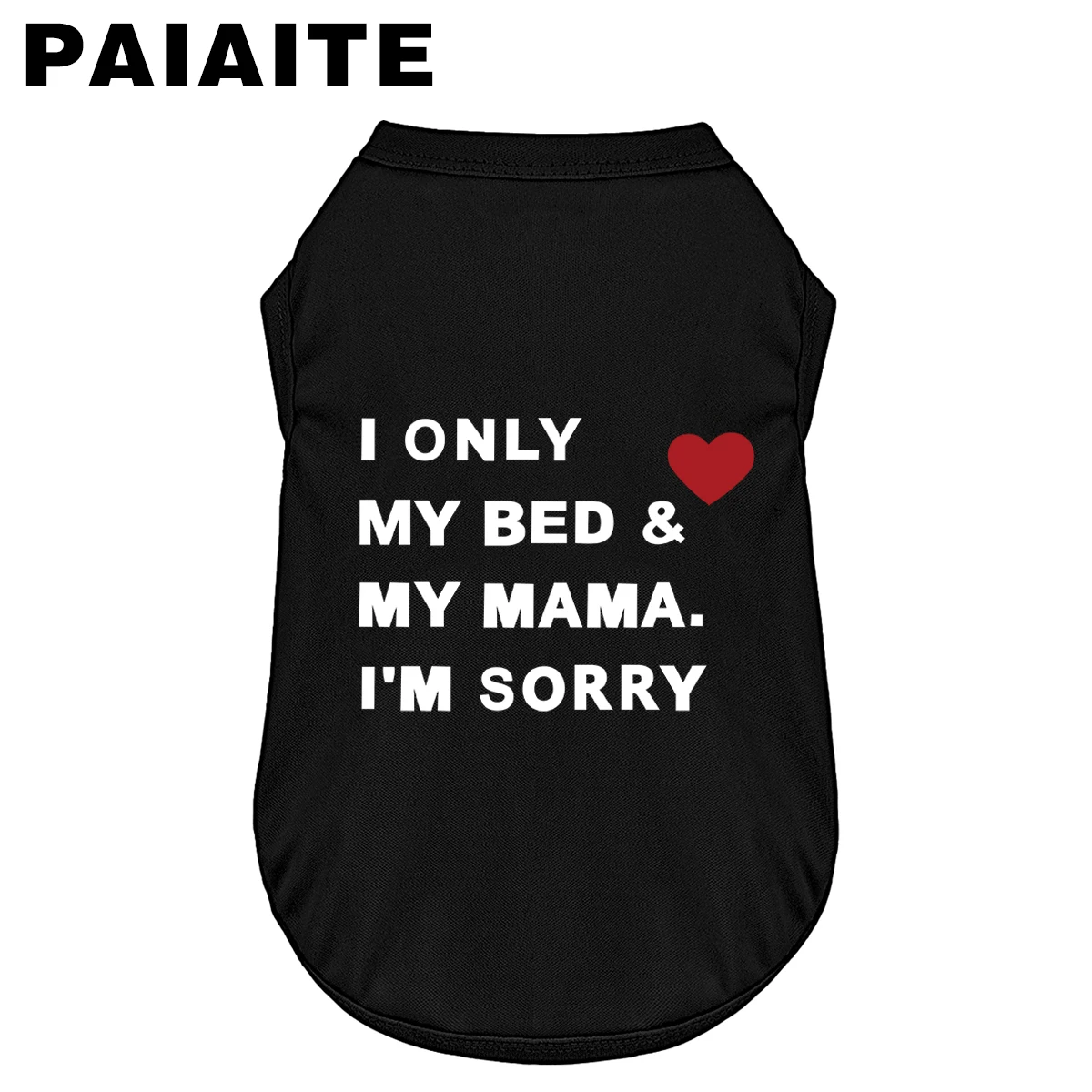 Love Bed & MAMA bedruckt – Sommerweste, Hundeweste für kleine Welpenkleidung, Haustierkleidung, T-Shirt