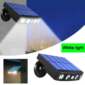 4LED戶外太陽能燈家用庭院草坪花園壁燈照明人體感應感應器監測路燈 10 最佳銷售 花園壁燈 - №5