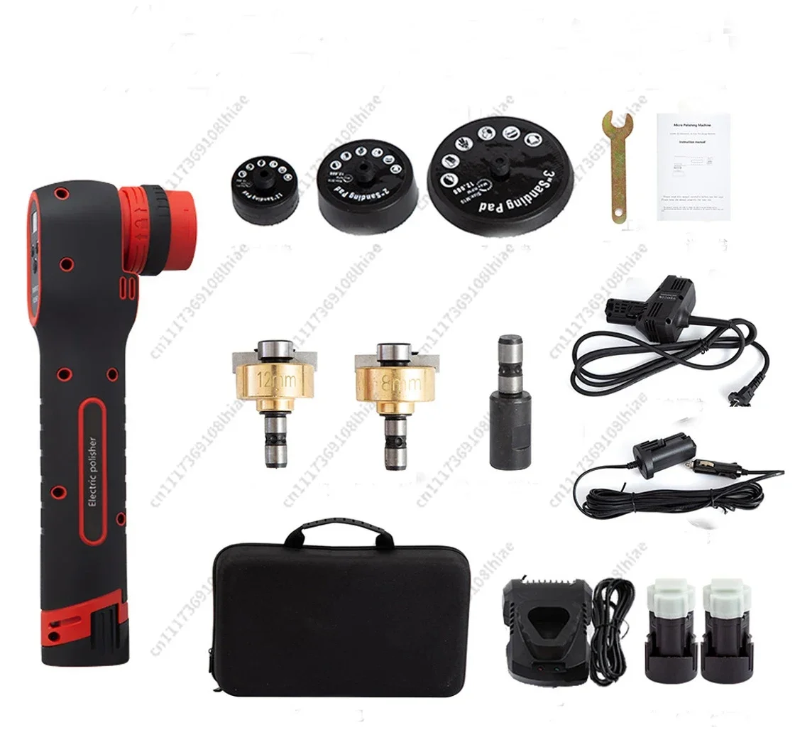 Polisher With Adjustment Speed&2 Batteries Car Detailing ToolsWireless Car Polisher 110V/220V RO&DA Mini 3inch Cordless