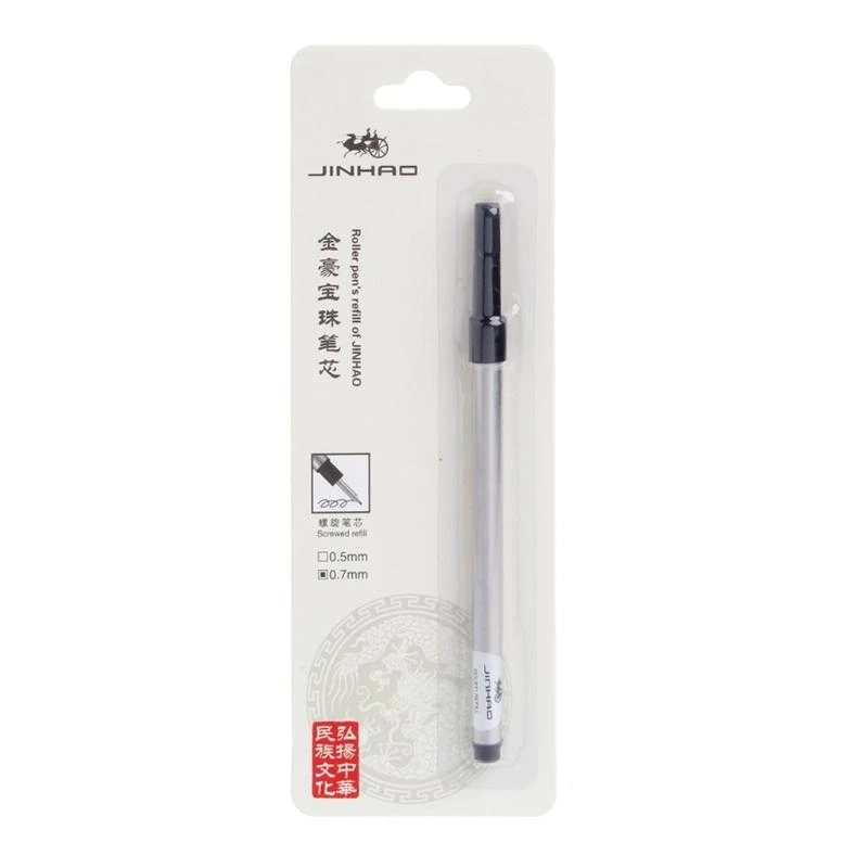 

W89C Jinhao Roller Ball Ball Rollerball Pen Perill Cartridge Blue Black 0,7 мм