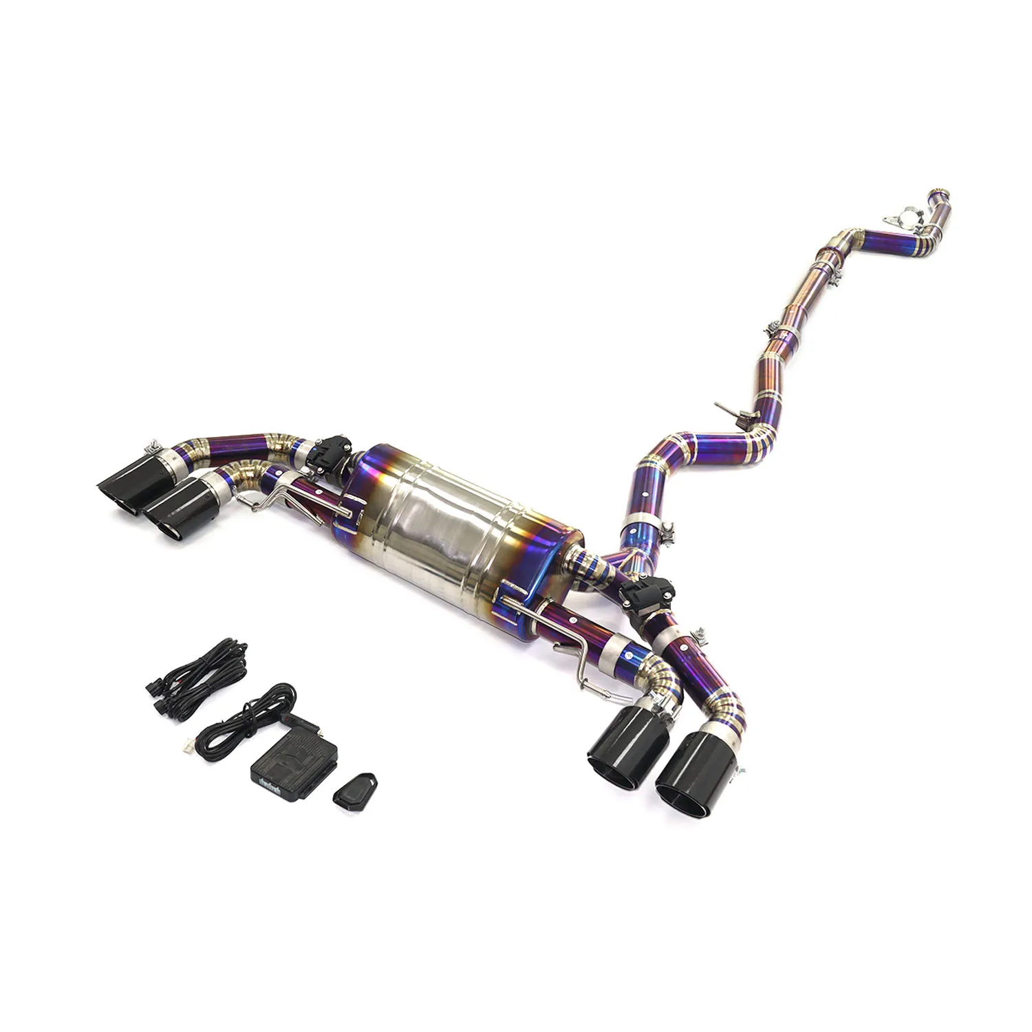 ING Titanium Exhaust back for  330i G20 2.0T With Muffler Valves Auto Tuning Exhausted Pipes System Auto Parts