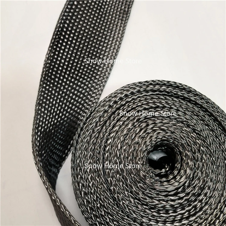3K 45 degrees Carbon Fiber Cylinder webbing Fabric Braid Belt carbon fiber Cylinder sling Flat diameter 2-10mm19-20mm 30mm-40mm