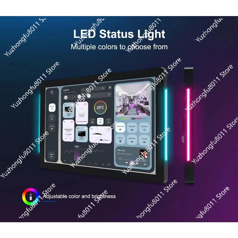 Panel dotykowy Android 11 do montażu na ścianie, panel sterowania inteligentnym domem 8/10,1 cala MT8768 2+16GB Linux