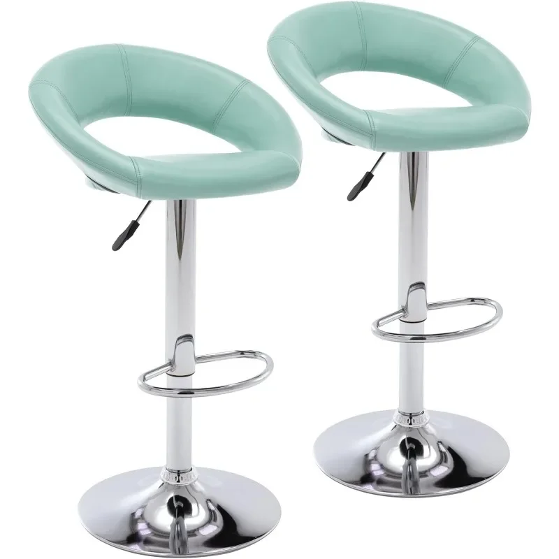 Tabourets bar modernes et mignons en cuir PU avec dos creux,fauteuil de bar, fauteuil  comptoir Airlift recommandé