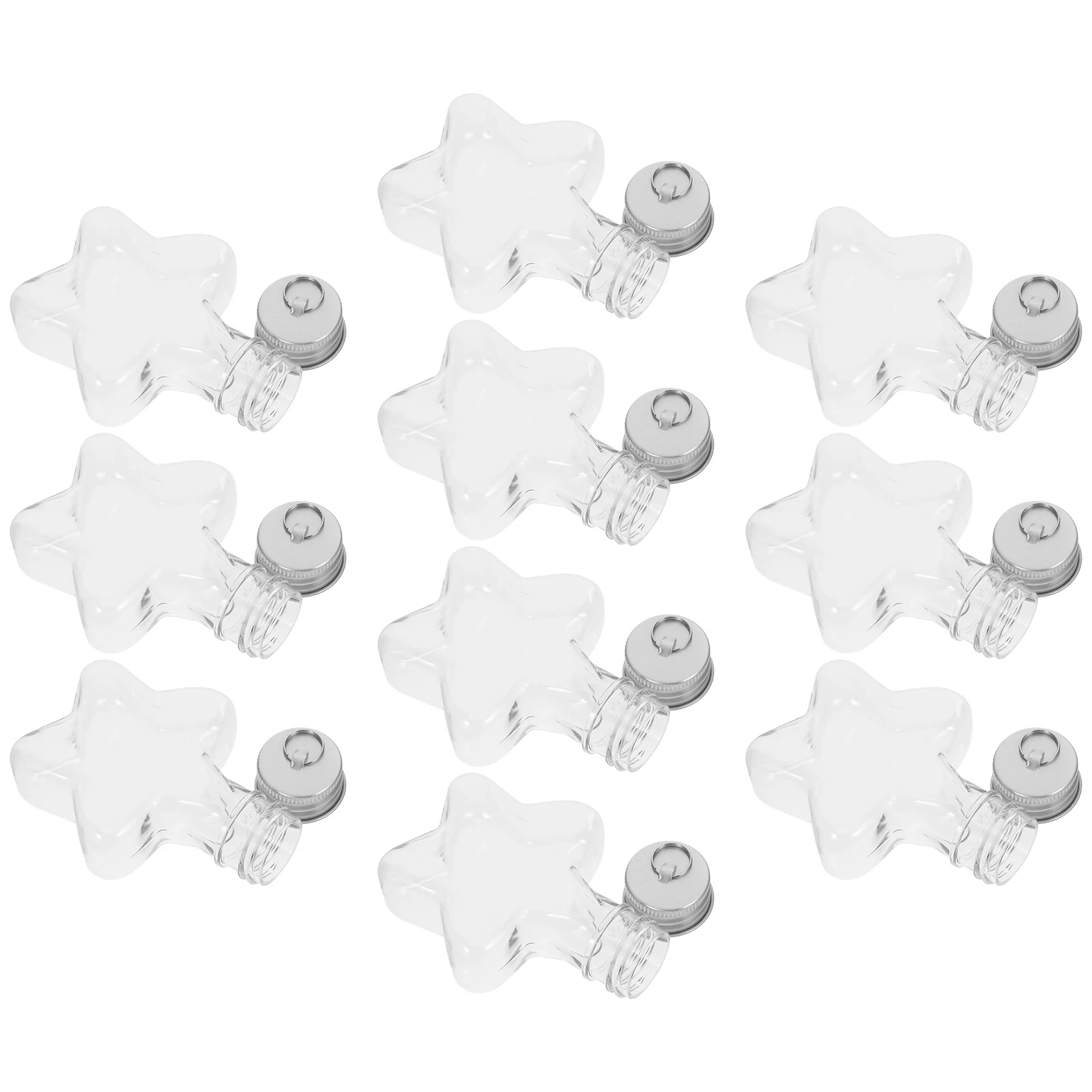 

10pcs Clear Plastic Candy Bottle Empty Decoration Jar For Xmas Tree Party Favor Diy Wedding Storage Reusable Portable Bottle