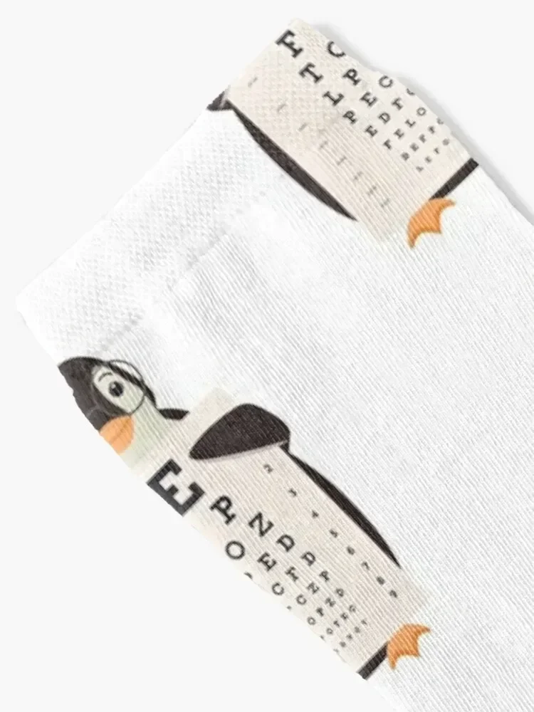 Penguin Eye Chart Socks aesthetic Novelties funny sock Non-slip Woman Socks Men's
