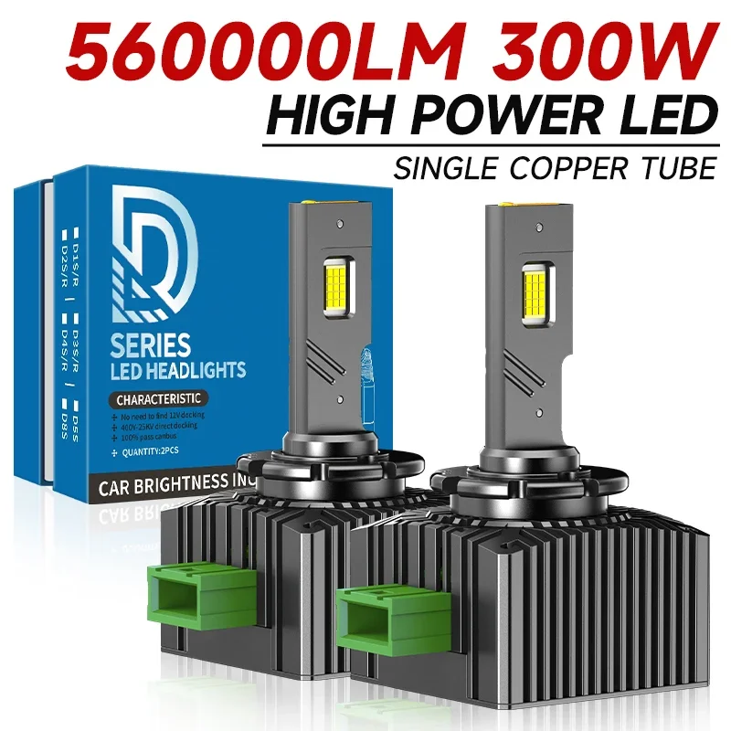 

Мощные светодиодные фары серии D 300 Вт, модели HID D1S D2S D3S D4S D5S, установка Turbo LED 560000 лм 6000K 300 Вт, подключи и работай