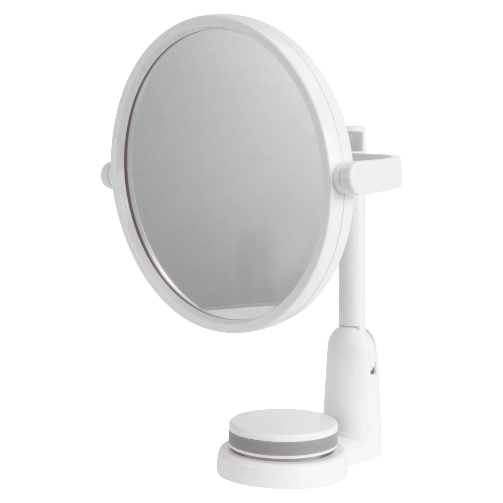 

Round Wall Mounted Mirror Foldable 180 Degree Adjustable Rod 360 Degree Rotation No Drill Makeup Mirror Home Bathroom