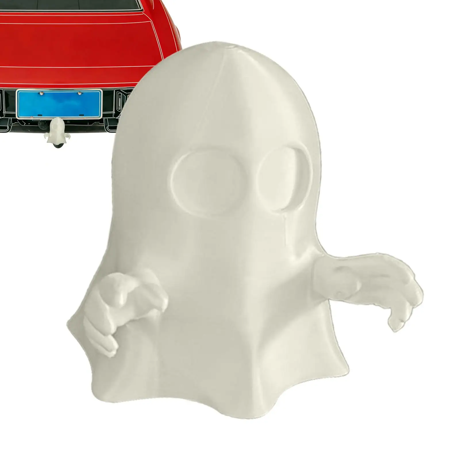 50mm Ghost Trailer Hook Cover Funny Trailer Hitch Cover Glow In The Dark Ghost Shape Automotive Decoration Plastic Trailer Hook
