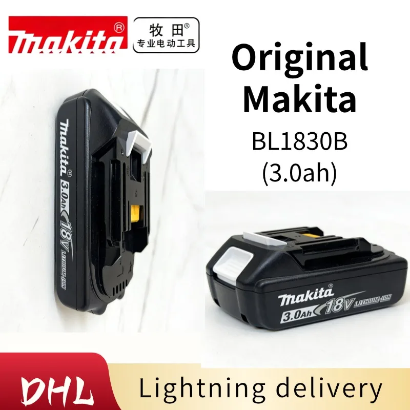 

100% Оригинальный литий-ионный аккумулятор Makita 18В, перезаряжаемый, 18В 3000мАч, сменные батареи 18В BL1830 BL1850 BL1890