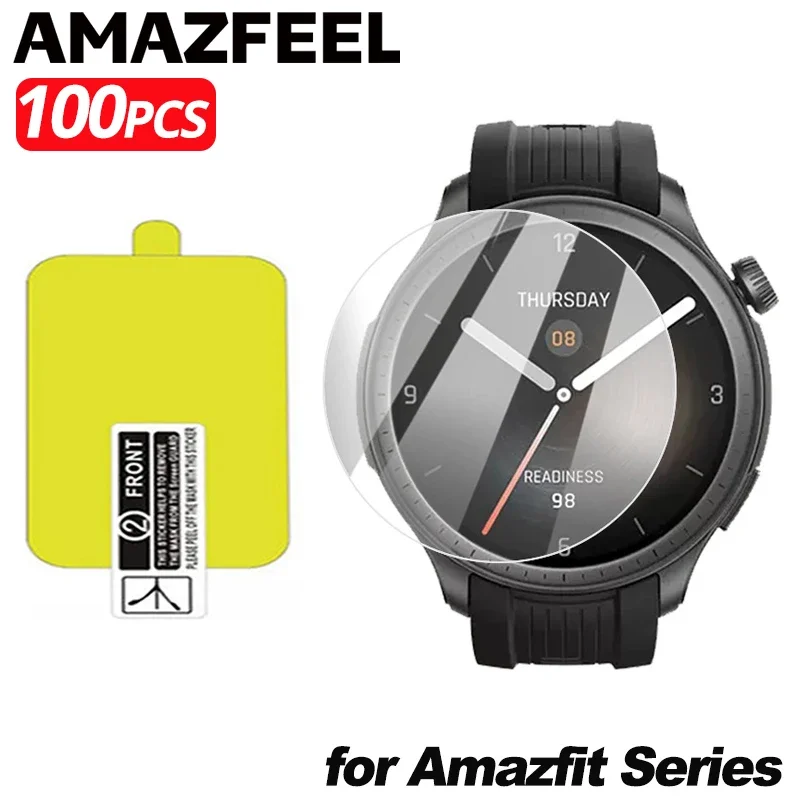 1 Pack TPU Screen Protector Films for Amazfit GTR 4 3 Pro 2 2e/GTS 4 3 2 mini/Pace/Stratos/Balance Bip 5 3 Pro/T rex Pro Ultra