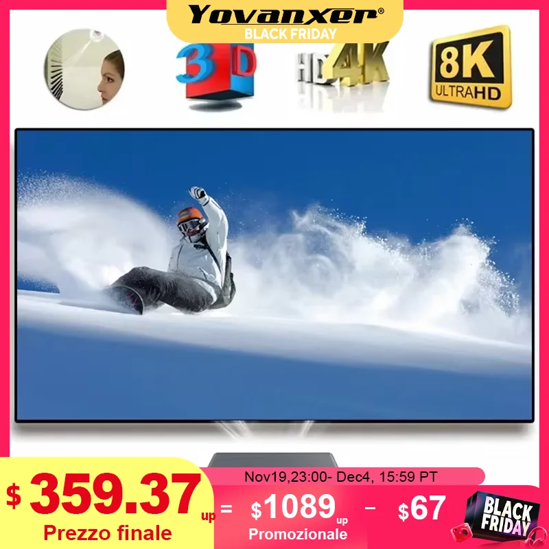 2022 HOT ALR CLR Huyện Thú Cưng Đen Pha Lê Ánh Sáng Môi Trường Xung Quanh Từ Chối Khung Màn Chiếu 60 "- 120" Cho cực Ngắn Ném Máy Chiếu